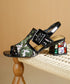 Gem Buckle Mesh Sequin Sandals